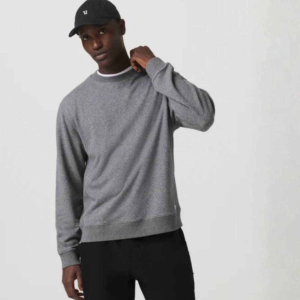 NEW VUORI cypress vintage crew pullover in heather grey